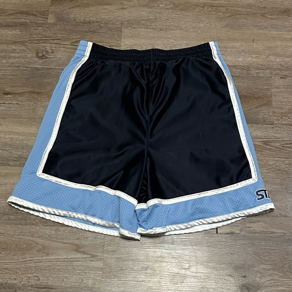 Starter Mens‎ Basketball Shorts Navy Carolina Blue Mesh Athletic S50 Medium